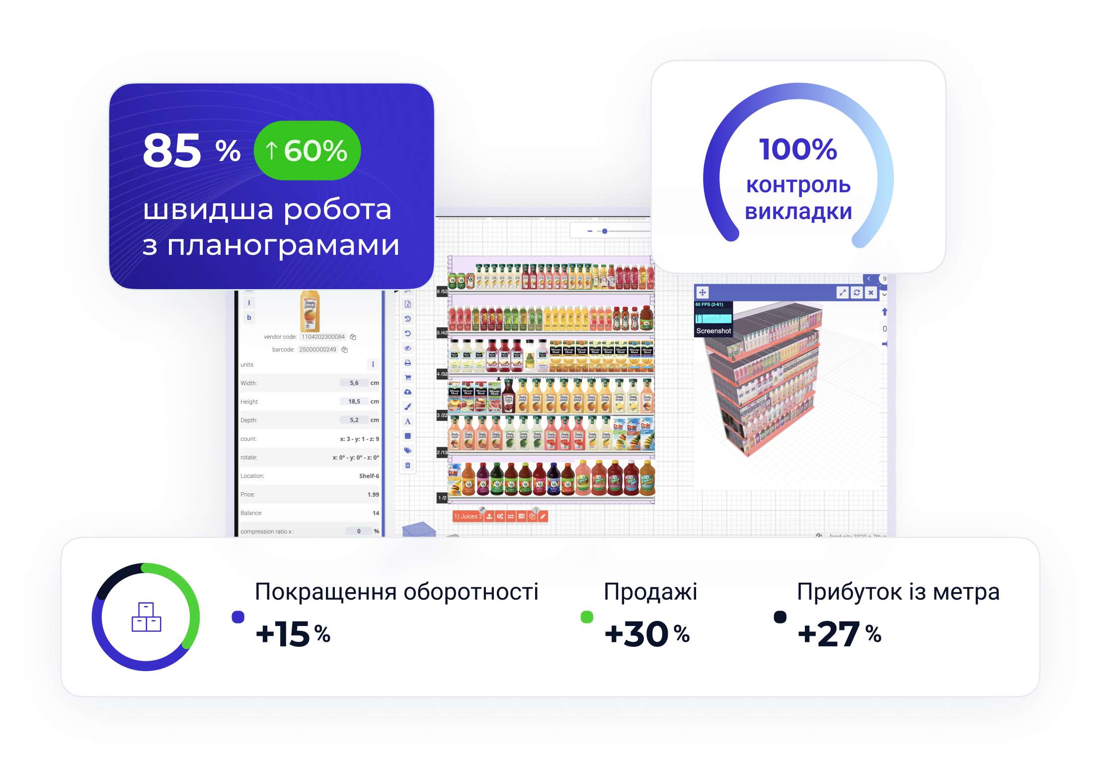 дашборд програми ABM Shelf для візуального мерчандайзингу