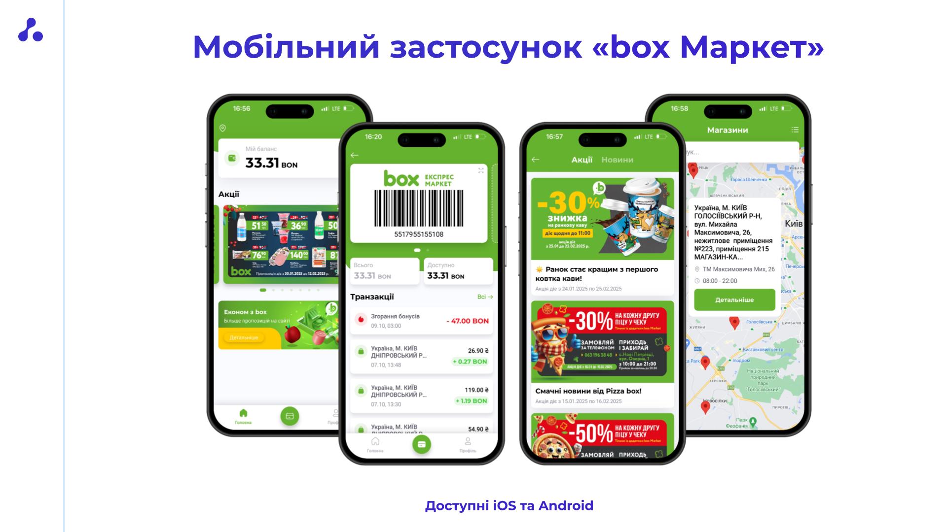 «Бокс маркет» мобільний застосунок